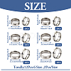 12Pcs 6 Size 201 Stainless Steel Grooved Finger Ring Settings STAS-TA0002-15P-3