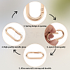 6Pcs Alloy Spring Gate Rings FIND-SP0001-24KCG-4