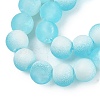 Frosted Crackle Glass Beads Strands GLAA-U001-8mm-M08-2