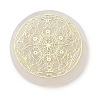 Flat Round Natural Selenite Slice Coasters AJEW-C042-01B-1