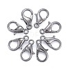 Black Tone Zinc Alloy Lobster Claw Clasps X-E102-B-1