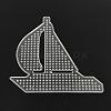 Sailing Boat ABC Plastic Pegboards used for 5x5mm DIY Fuse Beads X-DIY-Q009-36-2