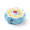 Handmade Porcelain Flower Beads Strands PORC-G006-14A-5