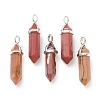 Natural Mookaite Pendants X-G-M378-01P-A21-1
