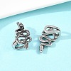 Snake 316 Stainless Steel Non- Piercing Cartilage Earrings AJEW-C044-08B-AS-2