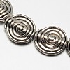 Tibetan Style Flat Round/Vortex Alloy Bead Strands TIBEB-O007-10-NR-2