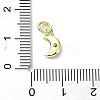 Moon Theme Brass Micro Pave Clear Cubic Zirconia Charms KK-H475-57G-12-3