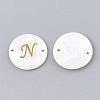 Freshwater Shell Links connectors SHEL-S274-22N-G-2