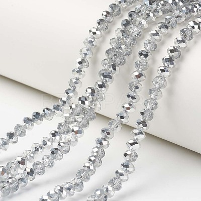 Electroplate Transparent Glass Beads Strands EGLA-A034-T8mm-M16-1