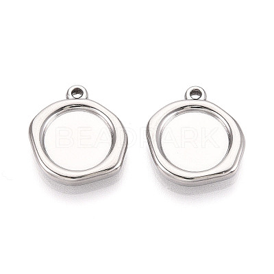 304 Stainless Steel Pendant Cabochon Settings STAS-T067-70A-P-1
