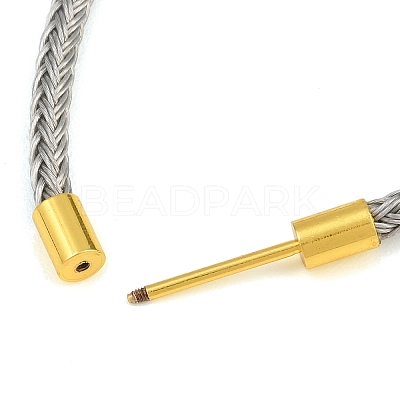 Braided Steel Wire Bracelet Making KK-CBA6056-03G-G-1
