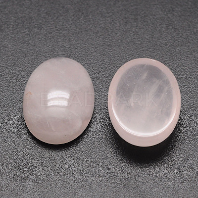 Oval Natural Rose Quartz Cabochons X-G-K020-30x22mm-07-1
