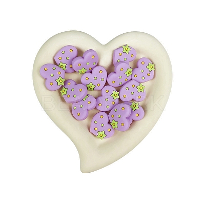 Heart Food Grade Eco-Friendly Silicone Beads PW-WG51534-08-1