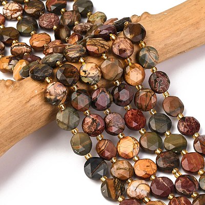 Natural Picasso Jasper/Polychrome Jasper Beads Strands G-C116-A118-01-1