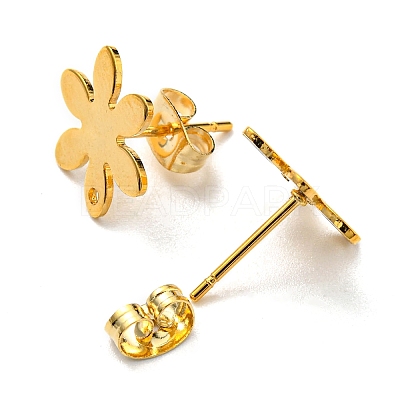 201 Stainless Steel Stud Earrings Finding STAS-B045-11G-1
