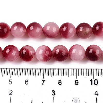 Dyed Natural White Jade Beads Strands G-T138-10mm-210-23-1
