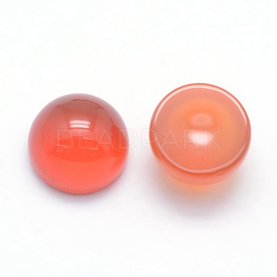 Natural Carnelian Cabochons X-G-P393-R03-6mm-1