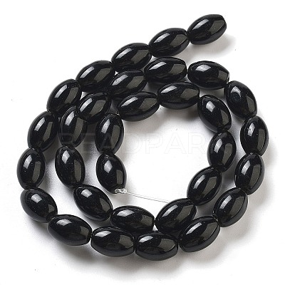 Natural Black Jasper Beads Strands G-B106-B17-01-1