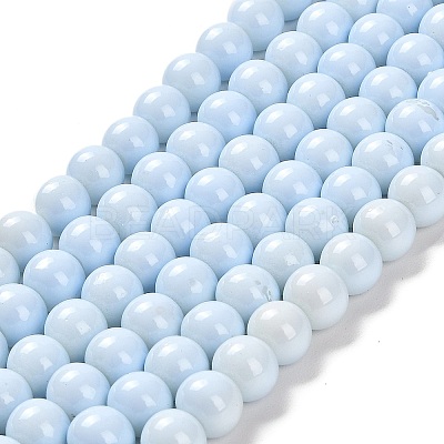 Painted Glass Bead Strands DGLA-S071-8mm-B15-1