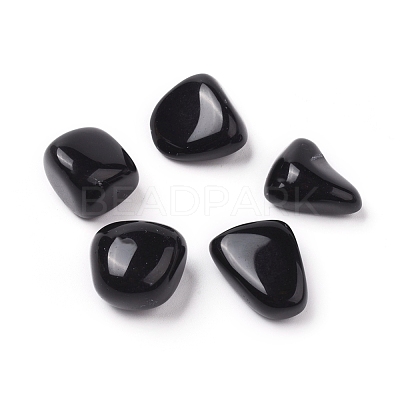 5Pcs Natural Black Obsidian Beads G-FS0002-05-1