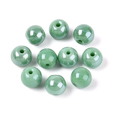Electroplate Round Glass Beads Strands EGLA-T029-07F-1