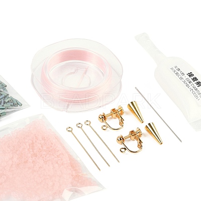 MIYUKI Seed Beads Branch Earrings Making Kits DIY-H165-03C-1