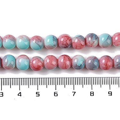 Baking Paint Glass Bead Strands GLAA-H031-01B-01-1
