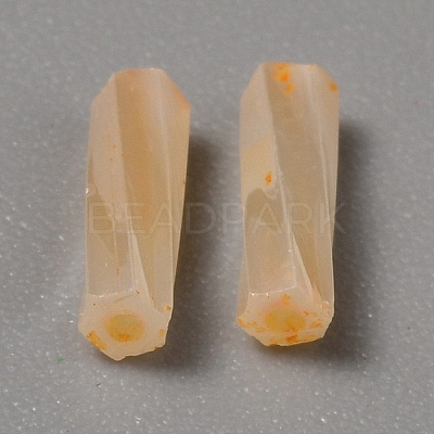 Opaque Colours Glass Twist Bugle Beads GLAA-WH0039-08I-1