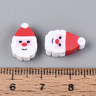 Christmas Theme Handmade Polymer Clay Beads CLAY-M005-11-1