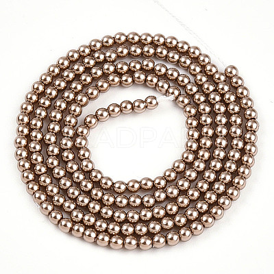 Baking Paint Pearlized Glass Pearl Bead Strands HY-N002-2mm-A06-1