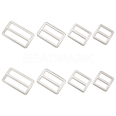 8Pcs 4 Styles Alloy Slider Buckles FIND-GF0007-01P-1