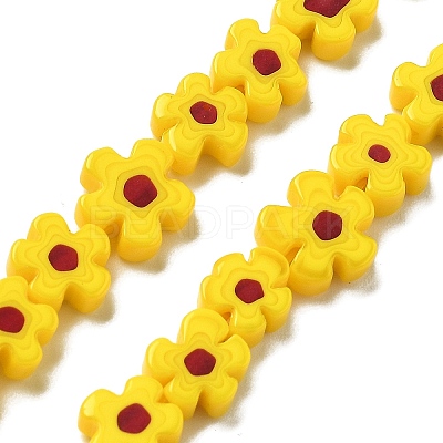 Handmade Millefiori Lampwork Beads Strands LAMP-F035-09L-1