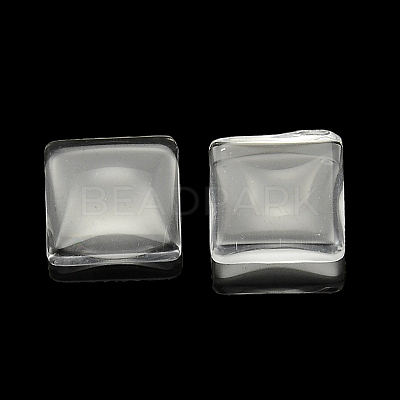 Transparent Glass Square Cabochons GGLA-A001-18mm-1