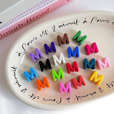 Opaque Acrylic European Beads OACR-M027-01M-1