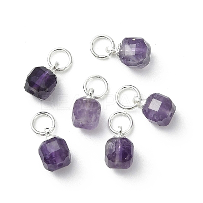 Natural Amethyst Pendants PALLOY-JF05300-01-1