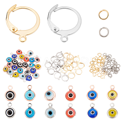 DIY Evil Eye Drop Earring Making Kit DIY-AR0002-72-1