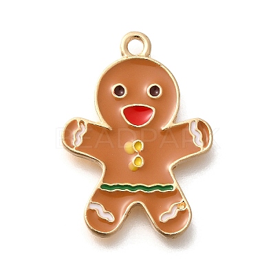 Christmas Theme Alloy Enamel Pendants ENAM-Q509-02KCG-08-1