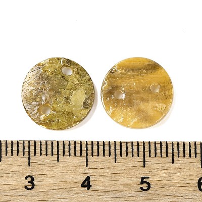 Spray Painted Natural Akoya Shell Connector Charms BSHE-S304-17A-1