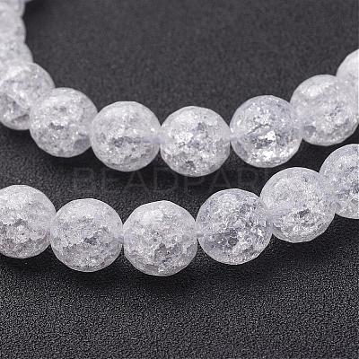 Synthetic Crackle Quartz Beads Strands G-SF10MM-43-1