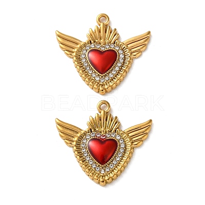 304 Stainless Steel Enamel Pendants STAS-B100-01G-01-1