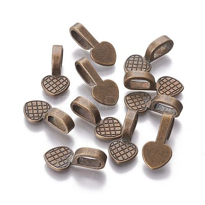 Alloy Glue-on Flat Bails PALLOY-A20070-AB-FF-1