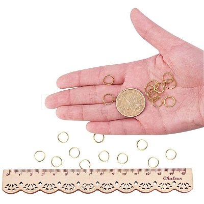 Brass Open Jump Rings KK-PH0006-10mm-G-1