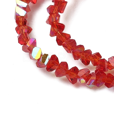 Electroplate Transparent Glass Beads Strands EGLA-P061-04C-AB04-1