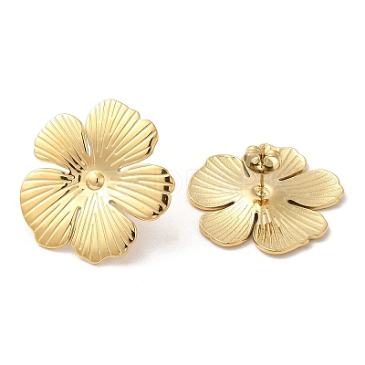 Ion Plating(IP) 304 Stainless Steel Stud Earrings X-EJEW-Z022-29G-1