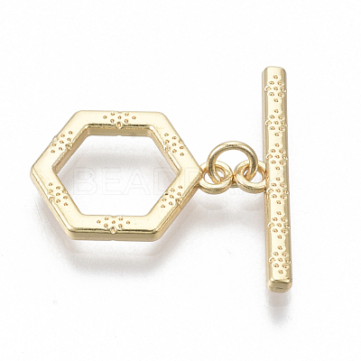 Brass Toggle Clasps KK-S348-465-NF-1