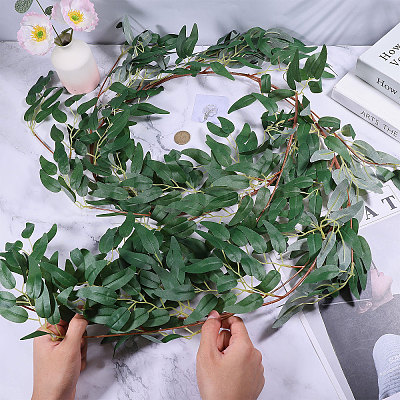 Plastic Artificial Eucalyptus Rattan DIY-WH0671-123-1