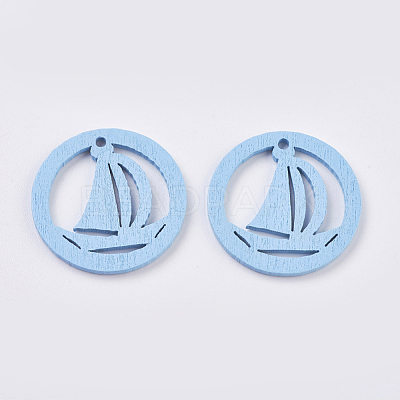 Navy Style Wood Pendants WOOD-L006-13-1
