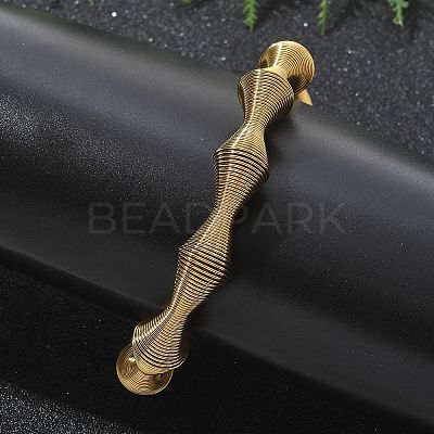 304 Stainless Steel Stretch Bangles for Women LS-BJEW-P315-02C-G-1