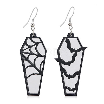 Halloween Coffin Acrylic Dangle Earrings FS-WG35652-03-1