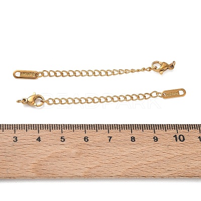 201 Stainless Steel Curb Chain Extender SA-CBA0FDA-01G-12-1